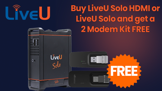 Upgrade Your Live Streaming Setup with LiveU Solo and get a FREE 2 Modem Kit - Limited Time Offer