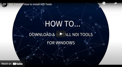 How to Install your FREE NDI Tools!