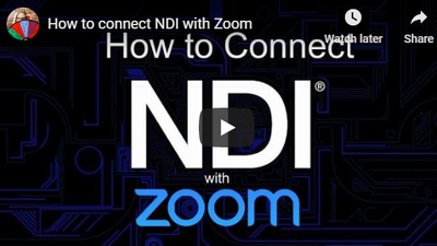 Streamgeeks Guide to Connecting NDI and Zoom