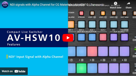 Panasonic Connect AV-HSW10 Import Graphics with Alpha Channel over NDI