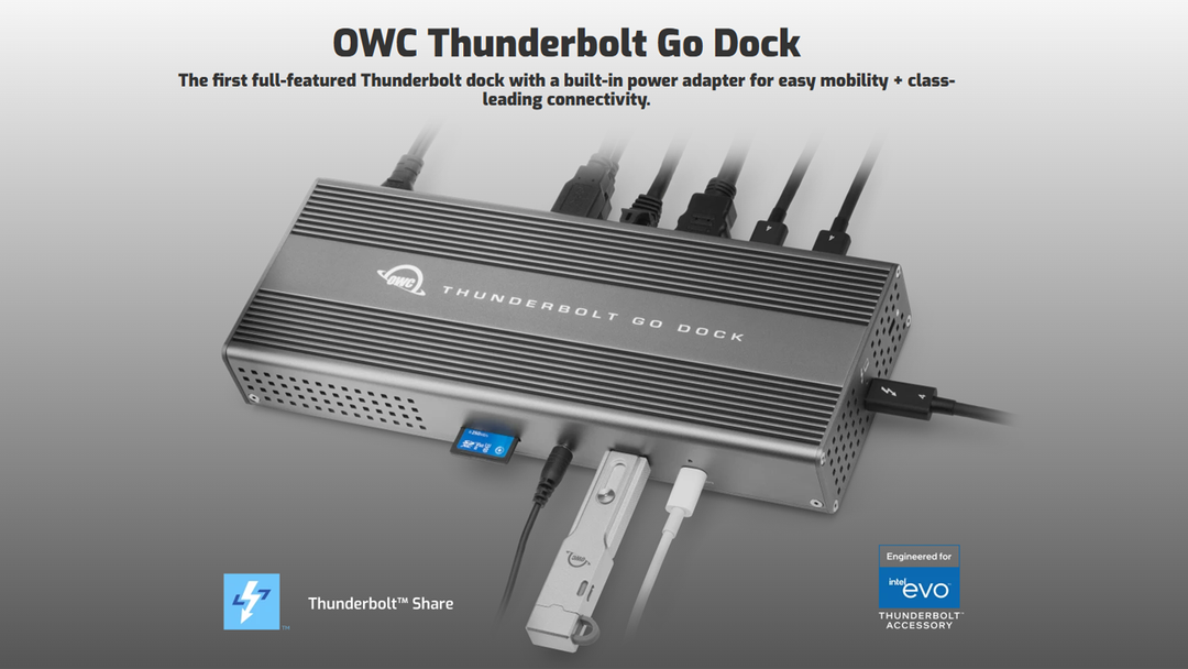 Elevate Your Multi-PC Workflow with OWC's Thunderbolt Go Dock Featuring Intel® Thunderbolt™ Share