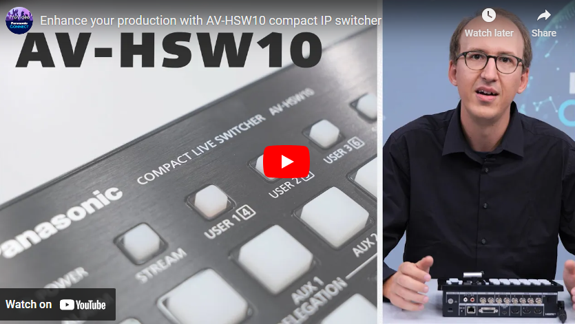 Panasonic AV-HSW10 Compact IP NDI HDMI & SDI switcher