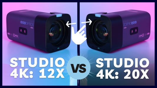 PTZOptics Studio 4K Camera Comparison: 12X vs. 20X Zoom – Which One is Right for You?