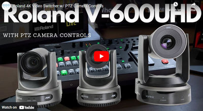 Roland V-600UHD with PTZOptics Move 4K Cameras