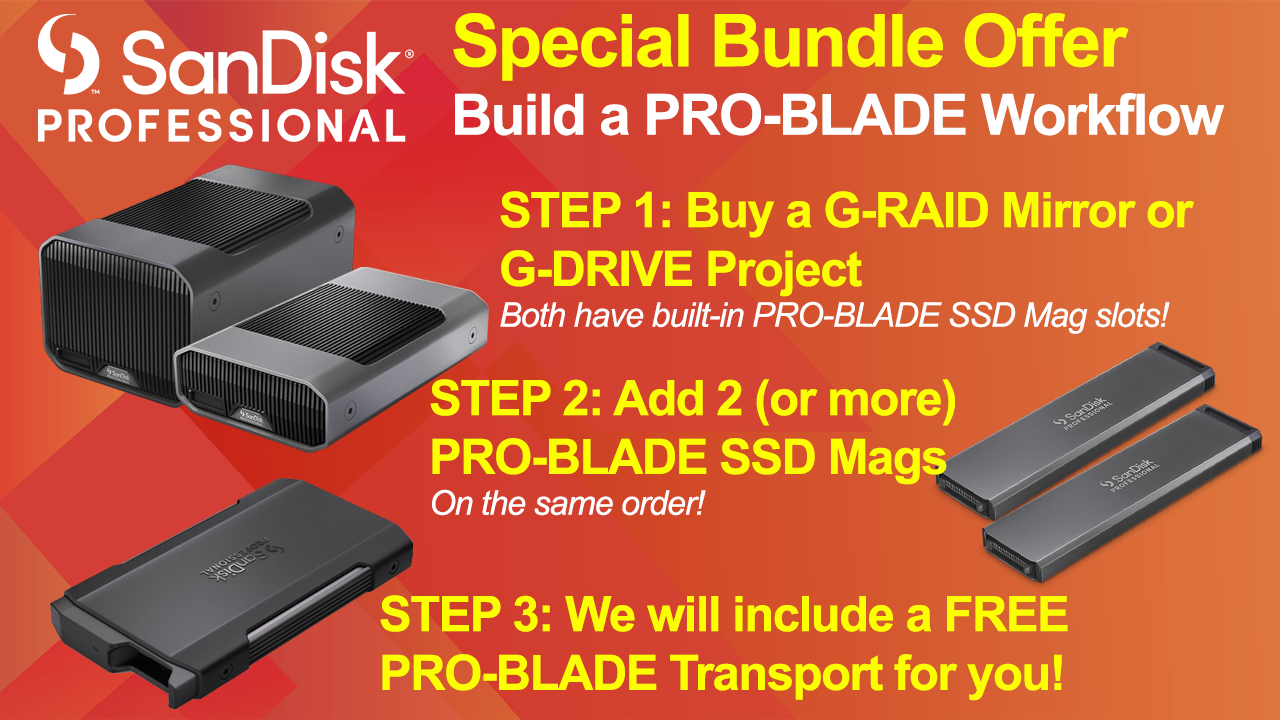 SanDisk Professional Build A PRO-BLADE Workflow Bundle - Videoguys