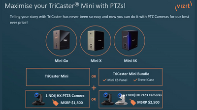 Maximize Your TriCaster Mini with Vizrt PTZ Cameras Special