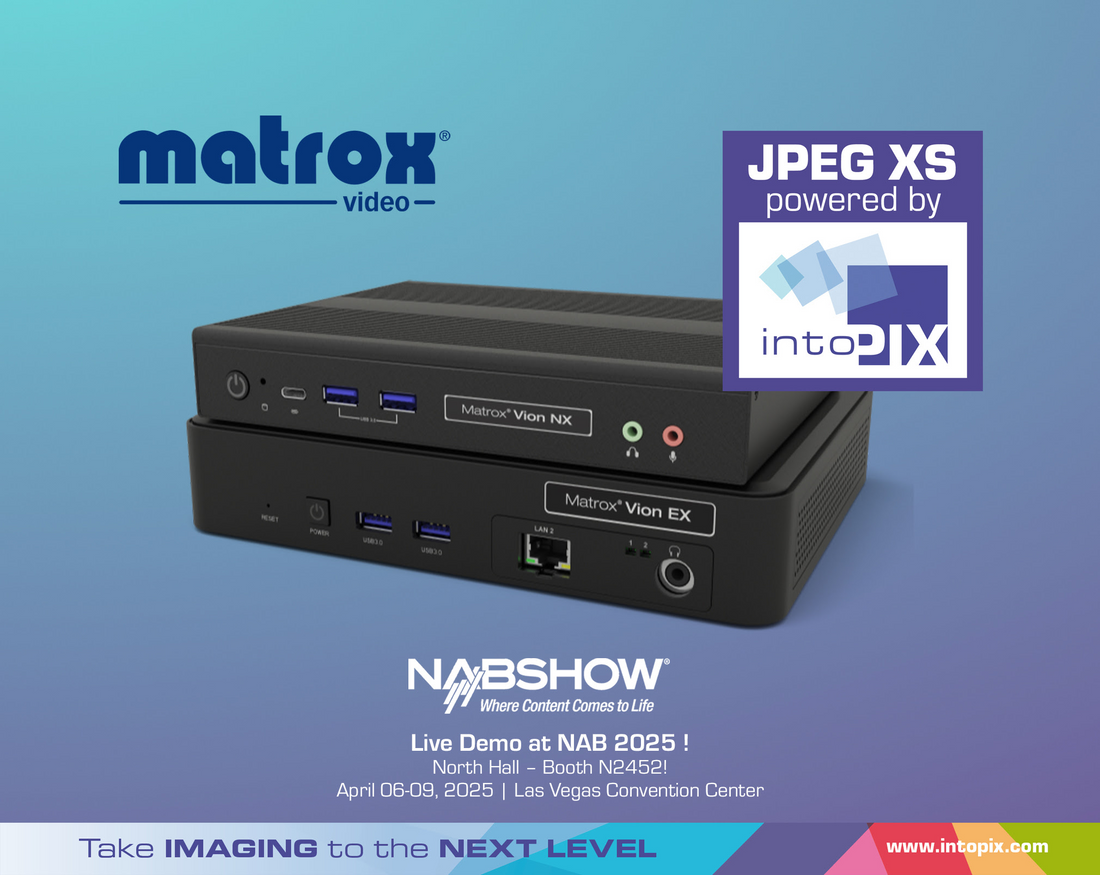 Matrox Video and intoPIX Advance JPEG XS for Interoperable ST 2110 & IPMX Workflows at NAB 2025