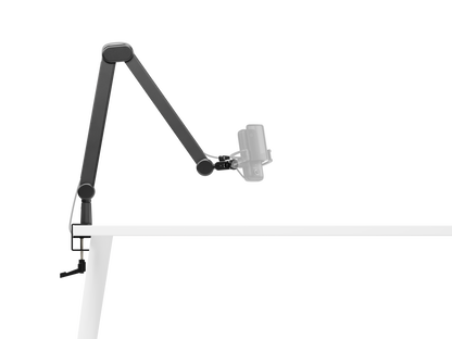 Elgato Wave Mic Arm MK.2 Black adjustable arm with a camera mount on a white background