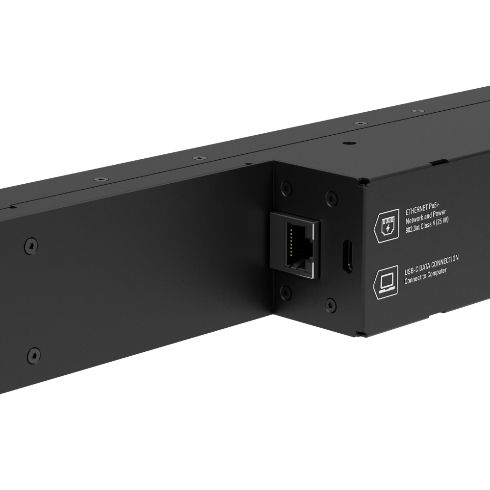 Elgato Stream Deck Studio Black electronic device with Ethernet port and USB ports on a white background