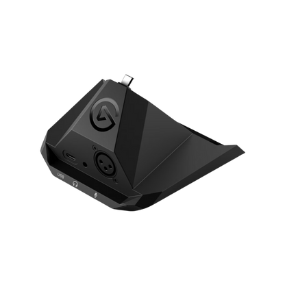 XLR Dock Black gaming mouse with a brand logo on a white background