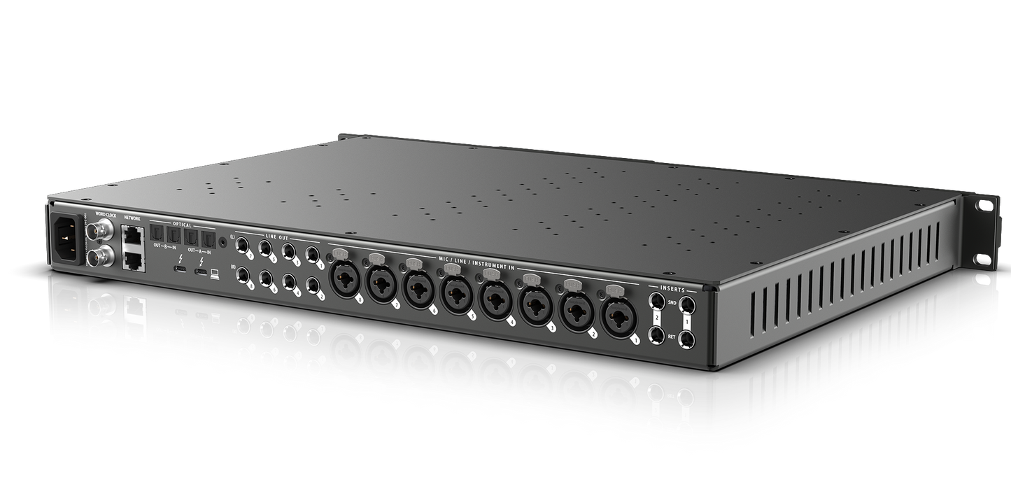 Motu 26 x 28 Thunderbolt/USB4 audio interface for Mac, Windows and iOS with mixing, effects and networking