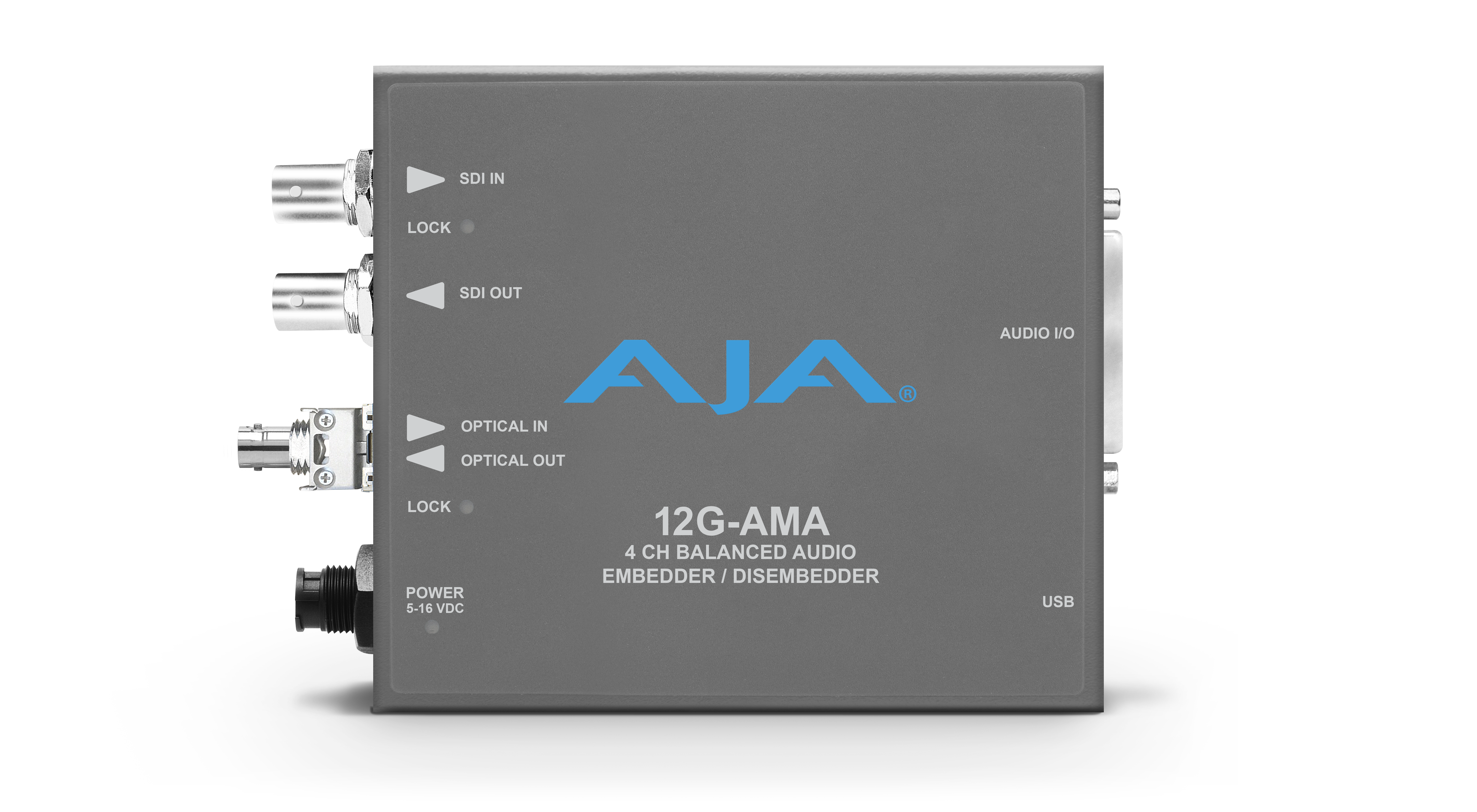 AJA 12G 8-Channel Audio Embedder/Receiver: AES Embed – Videoguys