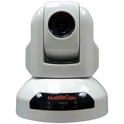White HuddleCam camera on a white background