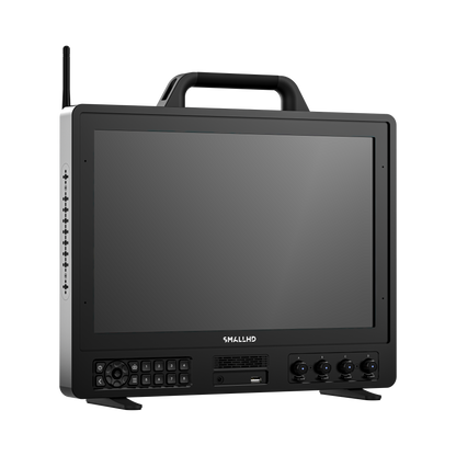 Black monitor with 'SmallHD' branding on a white background