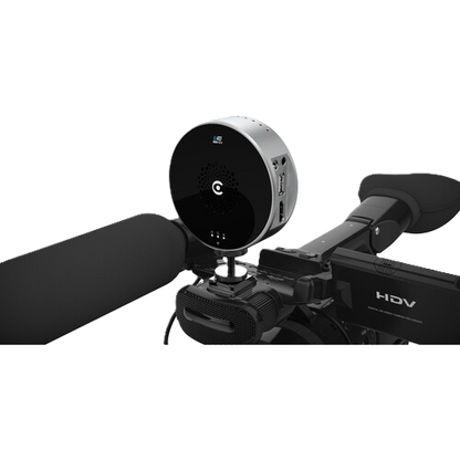 Kiloview U40 HDMI to NDI 4K Encoder Mounted on Camera