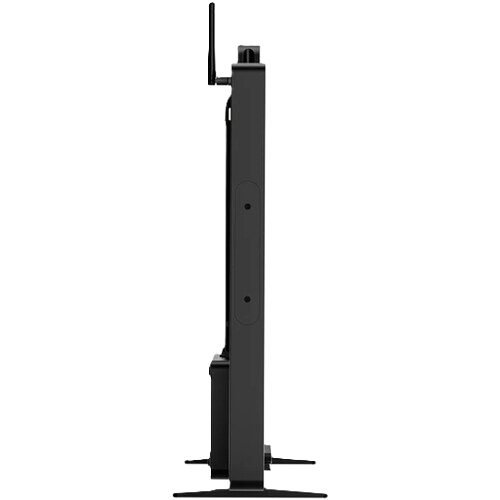 Quantum 27 Black monitor stand on a white background