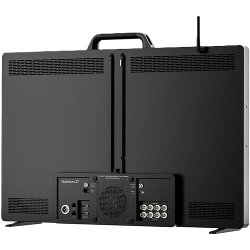 Black electronic device with 'Quantum 27' branding on a white background