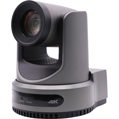 PTZOptics Move 4K Gray video conference camera with 4K label on a white background