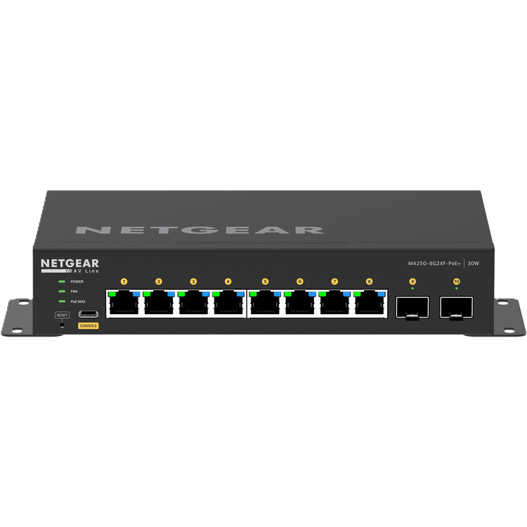 NETGEAR network switch on a white background