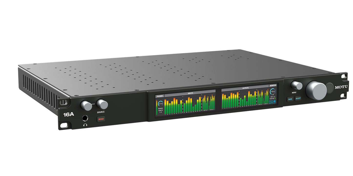 Motu 16A 32 x 34 Thunderbolt/USB audio interface for Mac, Windows and iOS