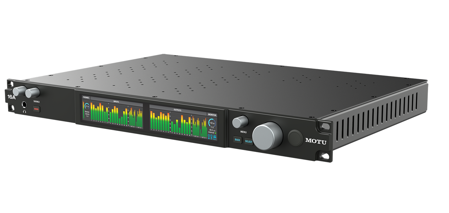 Motu 16A 32 x 34 Thunderbolt/USB audio interface for Mac, Windows and iOS