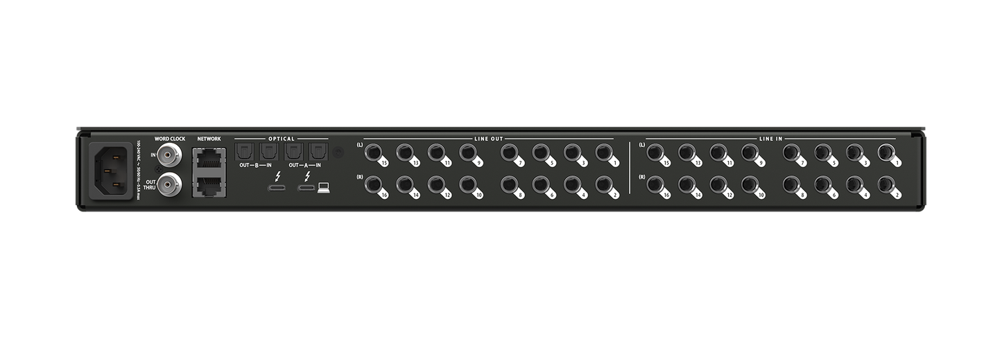 Motu 16A 32 x 34 Thunderbolt/USB audio interface for Mac, Windows and iOS