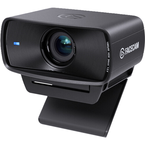 Black Facecam webcam on a white background