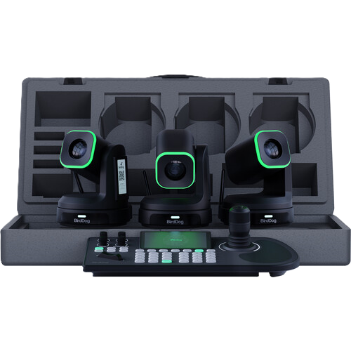 BirdDog 3x X1 PTZ Camera and KBD Keyboard Bundle (Black)