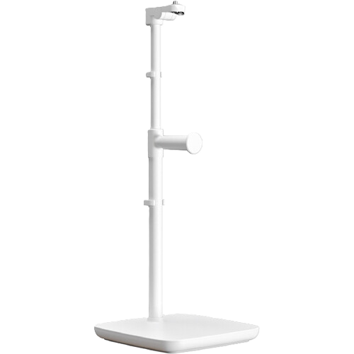 Elgato White adjustable stand for Key Light Neo with a light on a white background