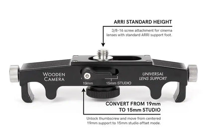 Wooden Camera Universal Lens Support (19mm/15mm Studio)