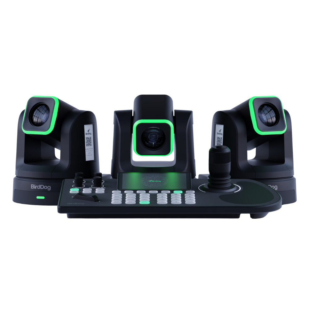 BirdDog 3x X5 Ultra PTZ Cameras and KBD Keyboard Combo