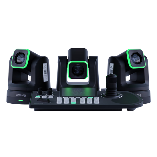 BirdDog 3x X5 Ultra PTZ Cameras and KBD Keyboard Combo