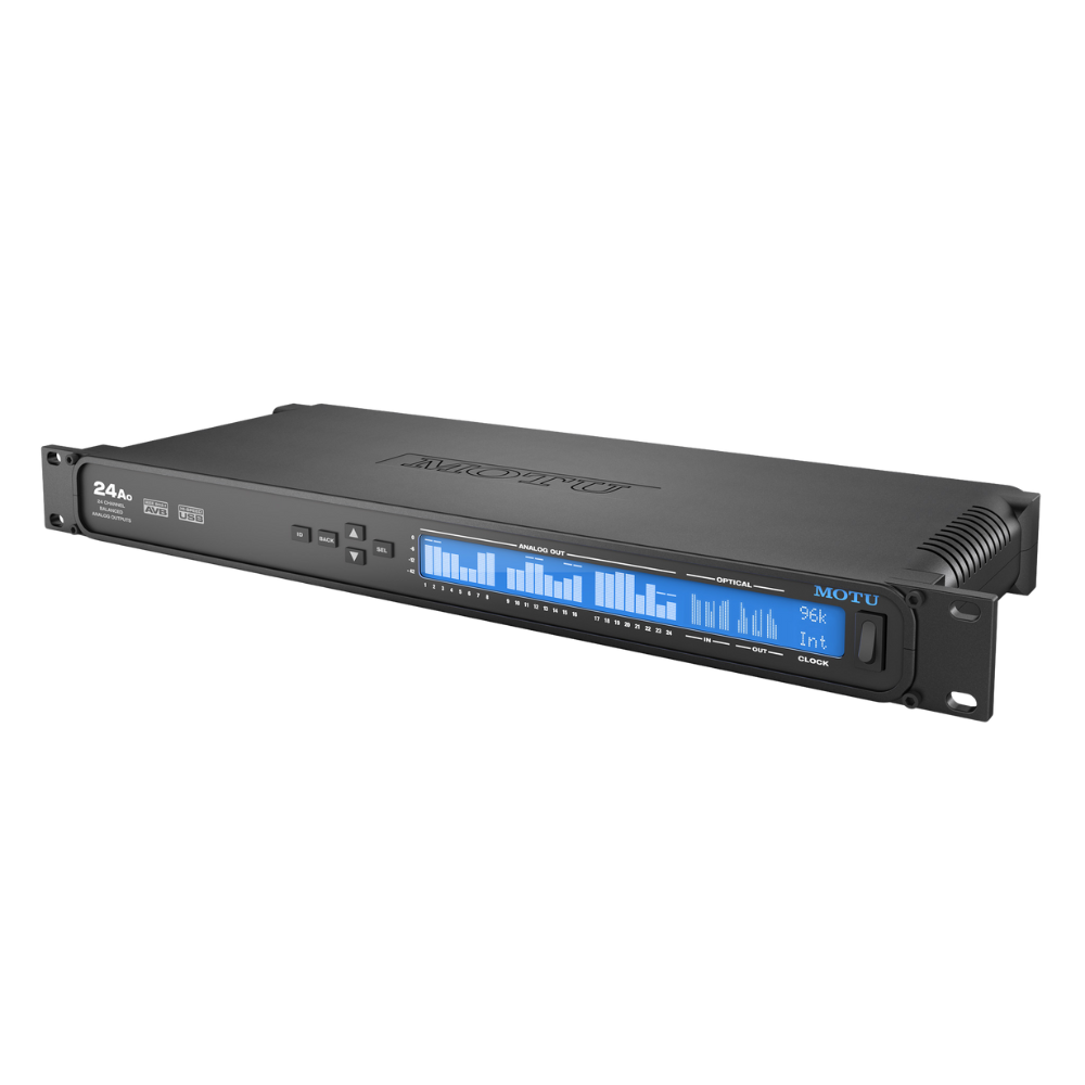 MOTU 24Ao USB2 / AVB Ethernet Audio Interface Right Angle View