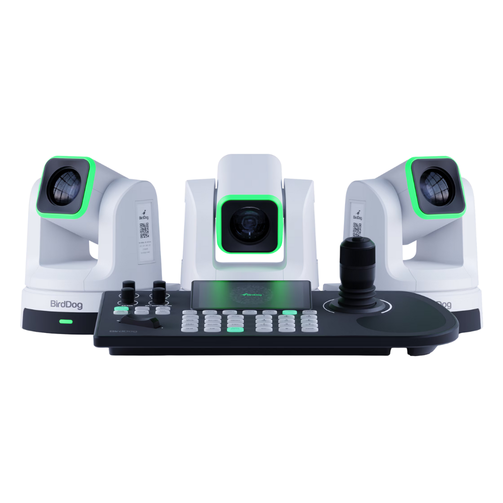 BirdDog 3x X5 Ultra PTZ Cameras and KBD Keyboard Combo