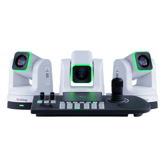 BirdDog 3x X5 Ultra PTZ Cameras and KBD Keyboard Combo
