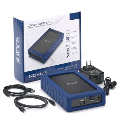 Oyen Digital Novus External USB-C Rugged Desktop Hard Drive What's In The Box Contents
