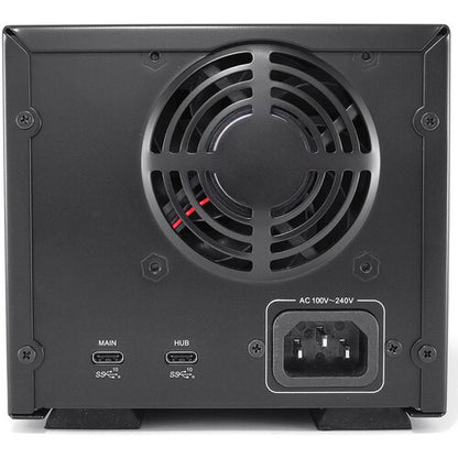 Oyen Digital Mobius Pro 2C 2-Bay USB-C RAID Hard Drive System Inputs Ports Back Rear