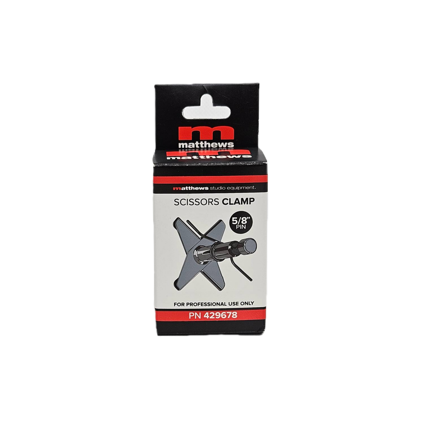 Box of Matthews Scissors Clamp on a white background