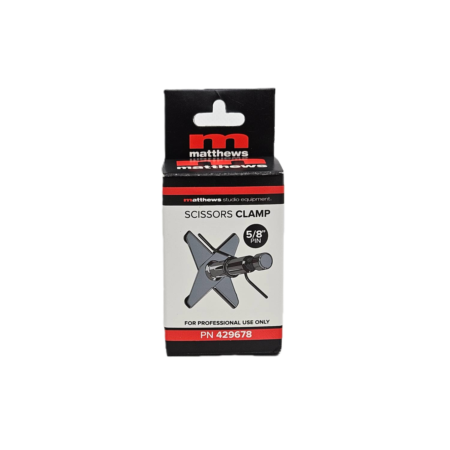 Box of Matthews Scissors Clamp on a white background