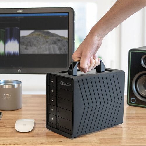 Oyen Digital Fortis 5C 5-Bay USB-C External Drive Array on Desk