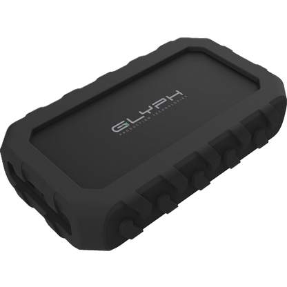 Black rugged device with 'GLYPH' branding on a white background