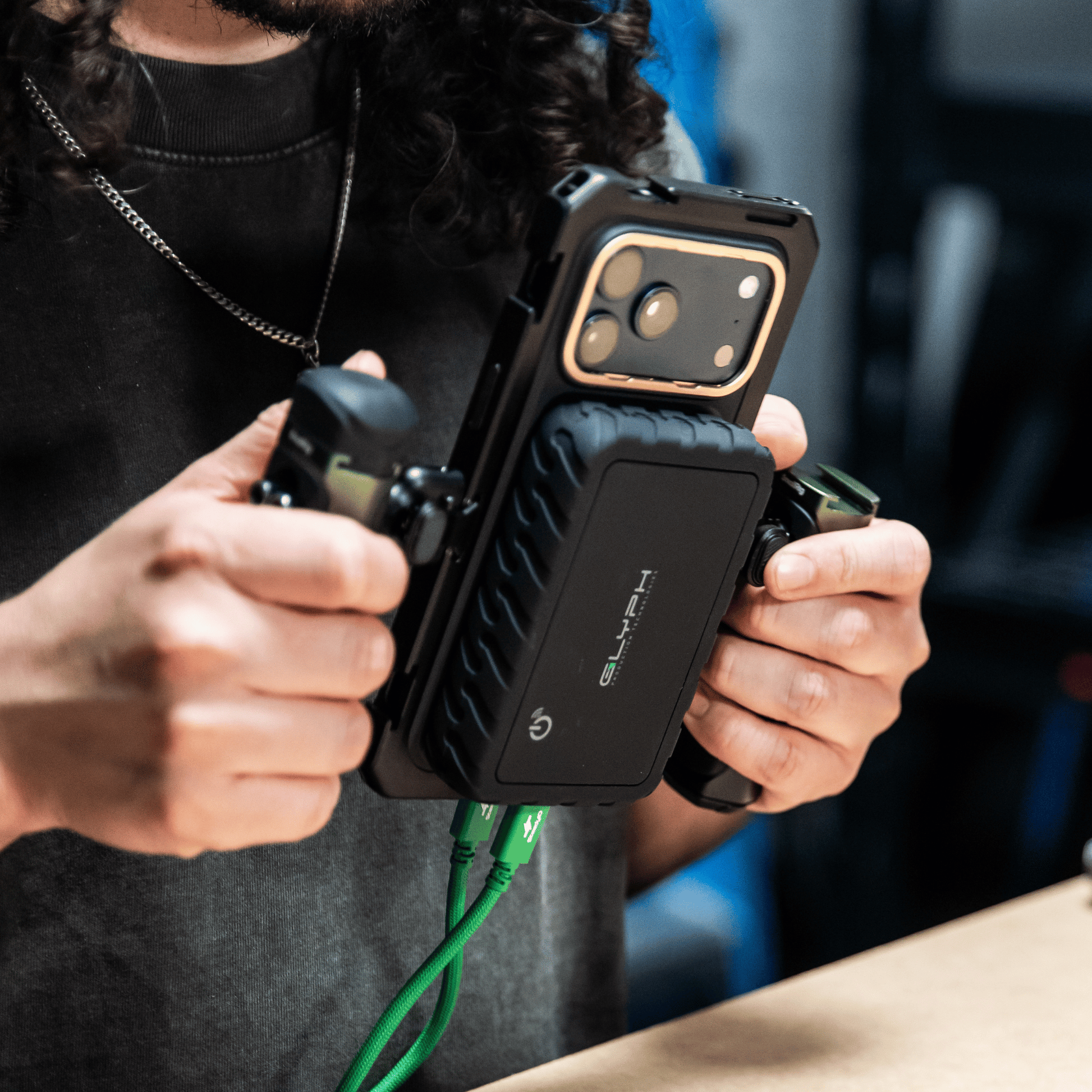Atom EX80 High-Intensity USB4 80Gbps Portable SSD w/ Location Track on Film Set
