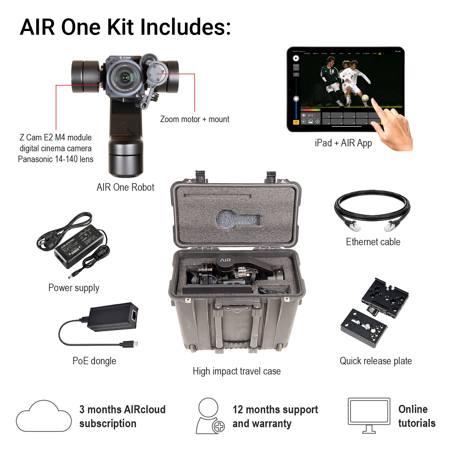 AIR One Robotic Camera Bundle Parts