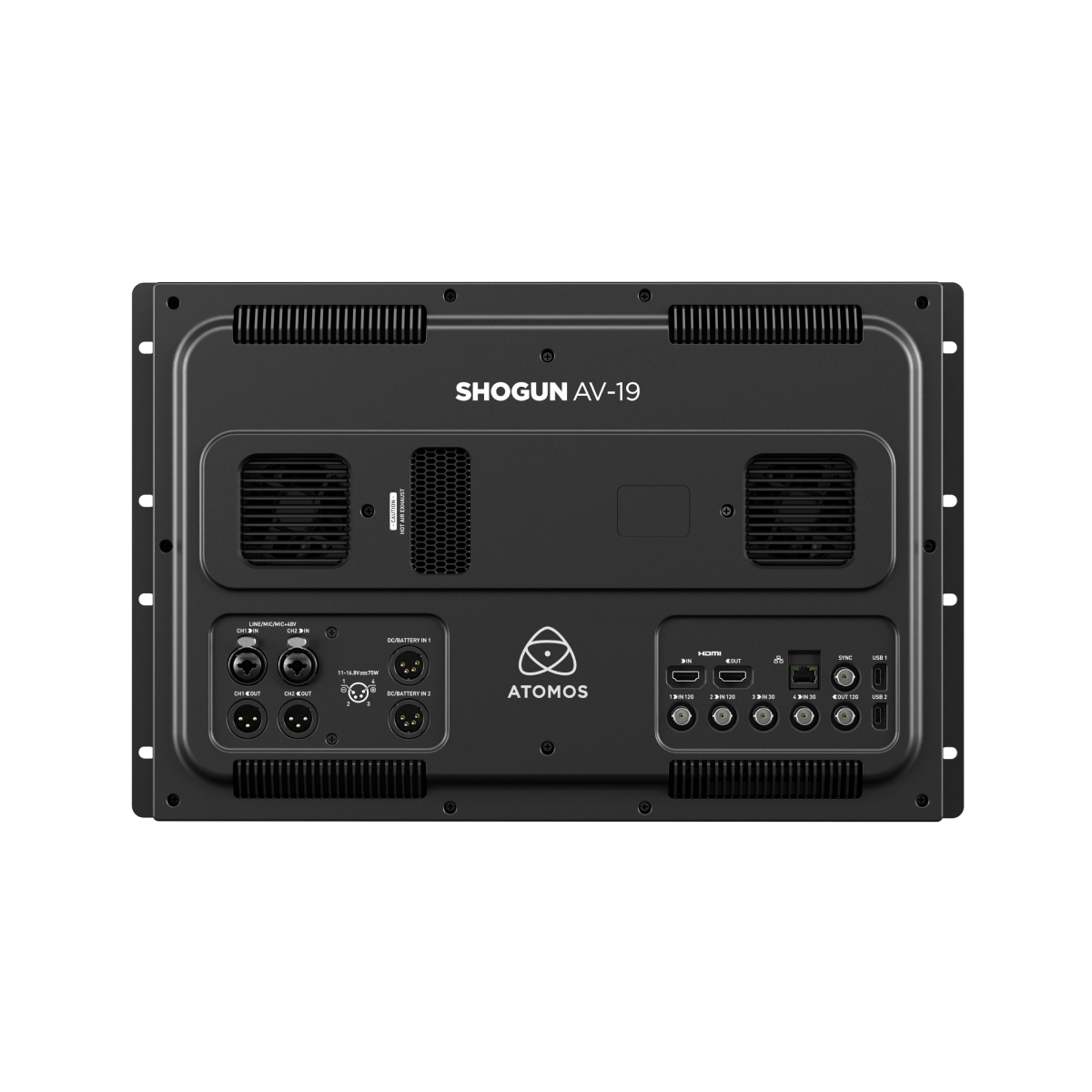 Atomos Shogun AV-19 Rack-Mounted Production Monitor Recorder Switcher Rear
