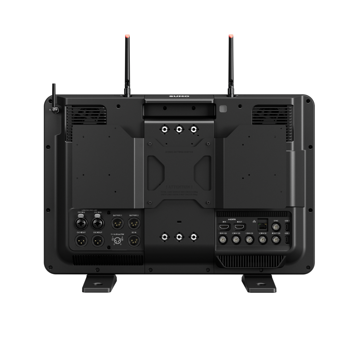 Atomos SUMO PRO-19 Ports Inputs Back Rear View