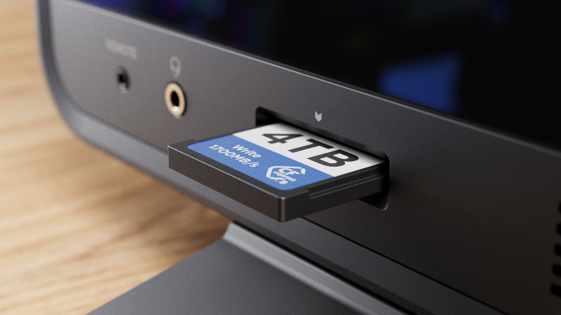 SD card inserted into a computer or electronic device
