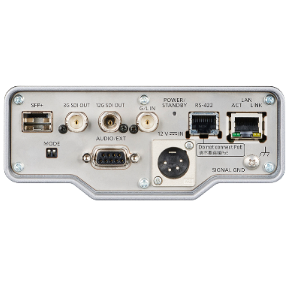 Panasonic AW-UR100 4K Outdoor PTZ Camera with Fiber, SRT, NDI Output Inputs Ports Rear Back