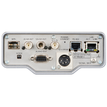 Panasonic AW-UR100 4K Outdoor PTZ Camera with Fiber, SRT, NDI Output Inputs Ports Rear Back