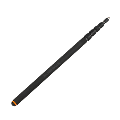 Black telescopic pole with orange accent on a white background