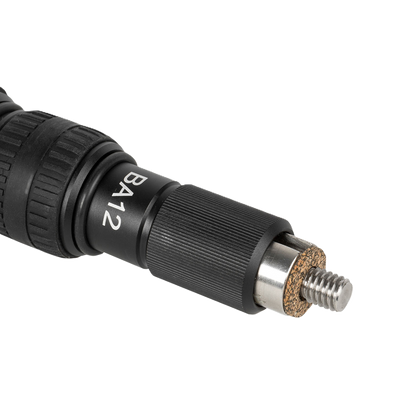 Close-up of a black tool with 'BA12' marking on a white background